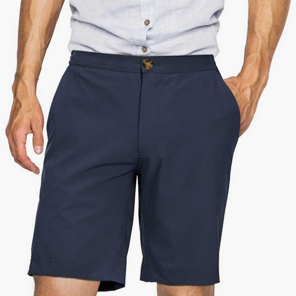 33,000 ft Men's‎ Classic Fit  Quick Dry Golf Shorts Size 32 Gray Elasic Waist...